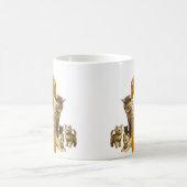 Hund trifft Katzenmutter und ihre Kittenschar Kaffeetasse (Mittel)