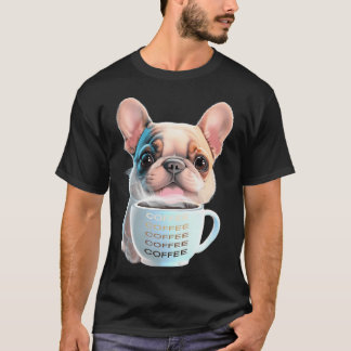 Hund trinkt Kaffee, Kaffeeliebhaber, Hundeliebhabe T-Shirt