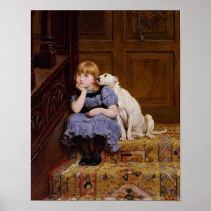 Hund tröstet Mädchen - Sympathie von R.Briton Poster