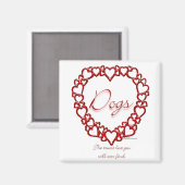 Hund True Love Magnet (Vorderseite/Rückseite)