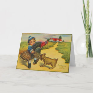 Hund & Türkei Feiertagskarte