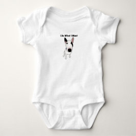 Hund tut was er will, er ist einfach süß baby strampler