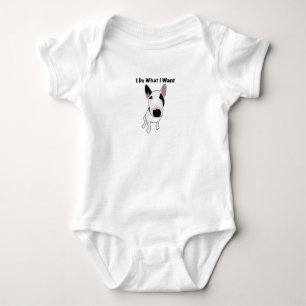 Hund tut was er will, er ist einfach süß baby strampler