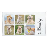 Hund über 6 Foto Personalisiert Monogramm Name  Kissenbezug (Rückseite)