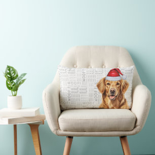 Hund über Weihnachten Niedlich Golden Retriever Ho Lendenkissen