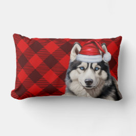 Hund über Weihnachten Sibirien Husky Holiday Karie Lendenkissen