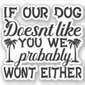 Hund-Überkleber | Funny Dog Sticker | (Vorderseite)