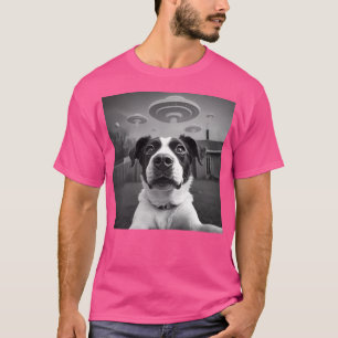 Hund Ufo Sighting Paw-Irgendein Beweis in Retro Sc T-Shirt