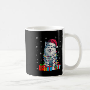 Hund Ugly Xmas Lights Weihnachtsmannmütze American Kaffeetasse