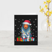 Hund Ugly Xmas Lights Weihnachtsmannmütze Barted C Karte (Gelbe Blume)