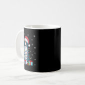 Hund Ugly Xmas Lights Weihnachtsmannmütze Border C Kaffeetasse (Vorderseite Links)