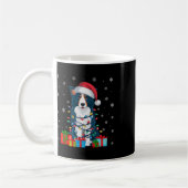 Hund Ugly Xmas Lights Weihnachtsmannmütze Border C Kaffeetasse (Links)