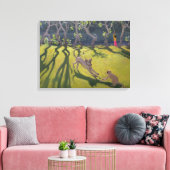 Hund und Affe 1998 Leinwanddruck (Insitu (Wohnzimmer))