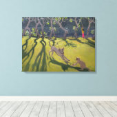 Hund und Affe 1998 Leinwanddruck (Insitu (Holzboden))