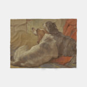 Hund und Bartollie (zwei Hunde) (Tiere) Fleecedecke (Vorderseite (Horizontal))