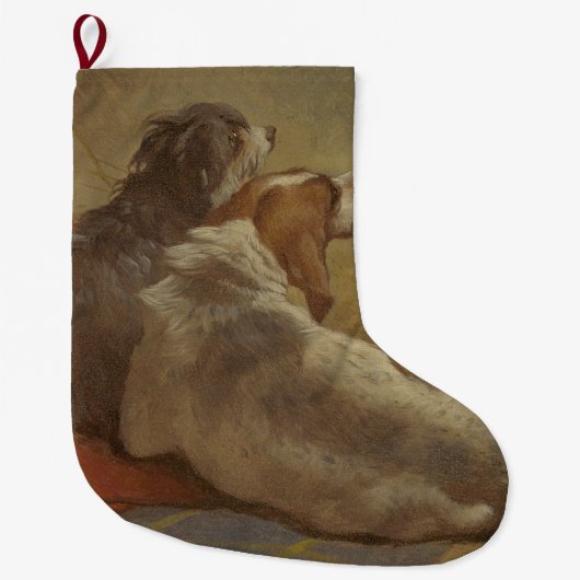Hund und Bartollie (zwei Hunde) (Tiere) Großer Weihnachtsstrumpf (Vorderseite)