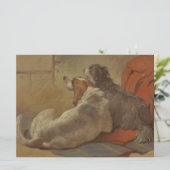 Hund und Bartollie (zwei Hunde) (Tiere) Karte (Stehend Vorderseite)