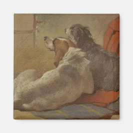 Hund und Bartollie (zwei Hunde) (Tiere) Magnet