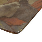 Hund und Bartollie (zwei Hunde) (Tiere) Schneidebrett (Ecke)