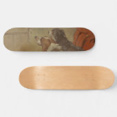 Hund und Bartollie (zwei Hunde) (Tiere) Skateboard (Horizontal)