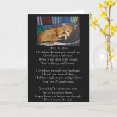 Hund und Beileid Originalgedicht Karte (Gelbe Blume)