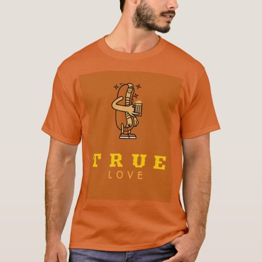Hund und Bier wahre Liebe T-Shirt (Vorderseite)