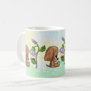 Hund und Blume Kaffeetasse