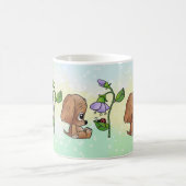 Hund und Blume Kaffeetasse (Mittel)