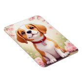 Hund und Blüten Magnet (Rechte Seite)