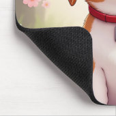 Hund und Blüten Mousepad (Ecke)