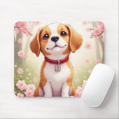Hund und Blüten Mousepad (Mit Mouse)