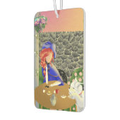 Hund und Dame im Café bei Sunset Autolufterfrischer (Links)