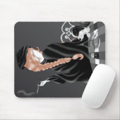 Hund und Dame im französischen Café Mousepad (Mit Mouse)