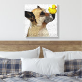 Hund und Ente Leinwanddruck (Insitu (Schlafzimmer))