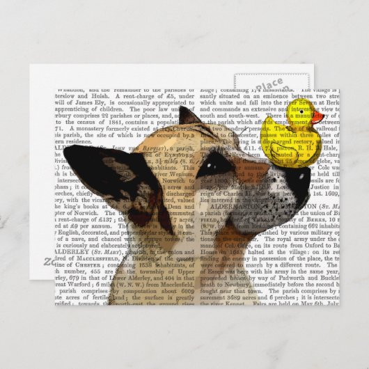 Hund und Ente Postkarte (Vorne/Hinten)