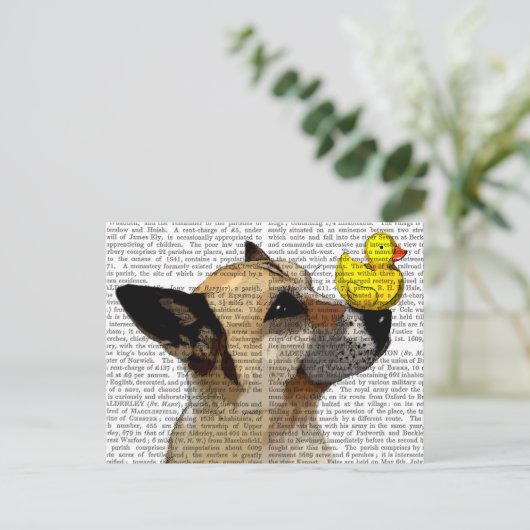 Hund und Ente Postkarte (Stehend Vorderseite)