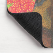 Hund und Erdbeere Mousepad (Ecke)