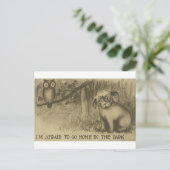 Hund und Eule Postkarte (Stehend Vorderseite)