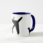 Hund und Flugzeug Tasse (VorderseiteRechts)