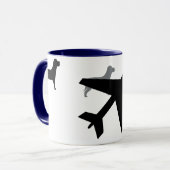 Hund und Flugzeug Tasse (Vorderseite Links)