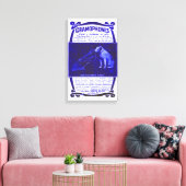 Hund und Grammophon Leinwanddruck (Insitu (Wohnzimmer))