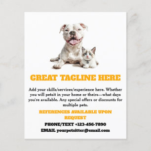 Hund und Haustiere Sitzplatz Flyer