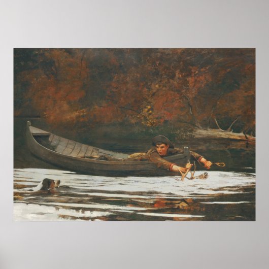 Hund und Hunter, 1892 (Öl auf Leinwand) Poster (Vorne)