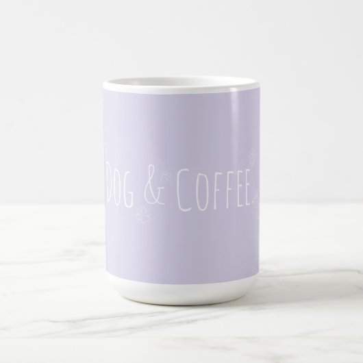 Hund und Kaffee Lilac Lila Kaffeetasse (Mittel)