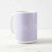 Hund und Kaffee Lilac Lila Kaffeetasse (Vorderseite Links)