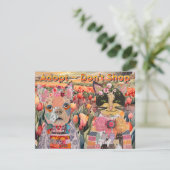 Hund und Katze Adoptier Grußkarte nicht kaufen Einladung (Stehend Vorderseite)