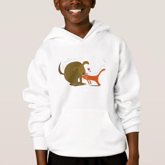 Hund und Katze Bester Freund Hoodie (Vorderseite)