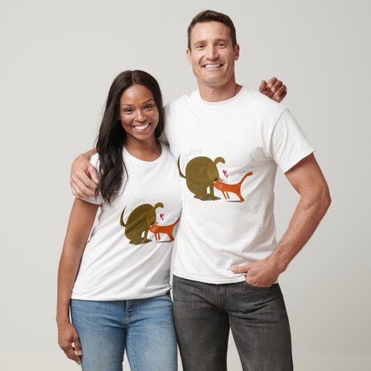 Hund und Katze Bester Freund T-Shirt (Unisex)