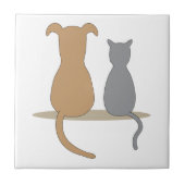 Hund und Katze Fliese (Vorderseite)