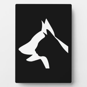 Hund und Katze Fotoplatte